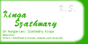 kinga szathmary business card